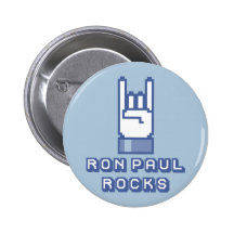 Bouton de roches de Ron Paul Pin's Avec Agrafe