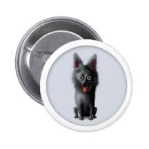 Bouton de Schipperke Pin's Avec Agrafe