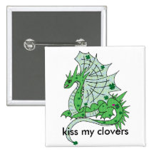 Bouton de trèfle de dragon badge