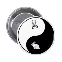 Bouton de Yin Yang Pin's Avec Agrafe