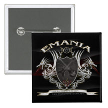 Bouton d'Emania (conception noire) Pin's Avec Agrafe