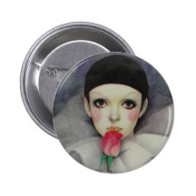Bouton des années 1980 de Pierrot Badge Avec Épingle