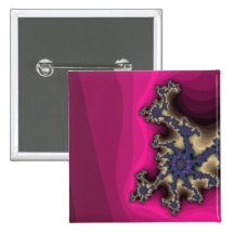 Bouton d'hippocampe de fractale pin's avec agrafe