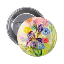 Bouton "d'iris pourpre" badge