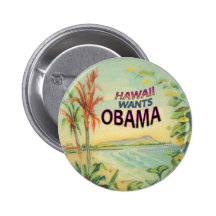 Bouton d'Obama Hawaï Badge