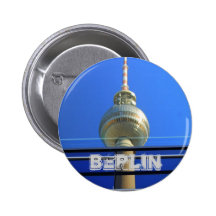 Bouton Fernsehturm de Berlin Pin's Avec Agrafe