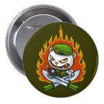 Bouton Flippy de tatouage de flamme Pin's