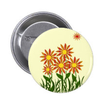 Bouton hawaïen de tournesols d'impression badge avec épingle