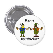 Bouton heureux d'Oktoberfest - bière et bratwurst Badge