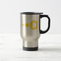 Bouton jaune de jeu tasses