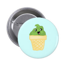 Bouton mignon de crème glacée pin's avec agrafe
