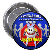 Bouton national AVERTI de conscience d'enfant de n Badges