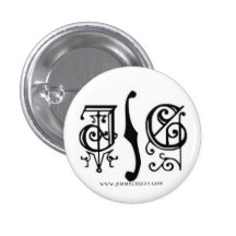 Bouton négatif gothique de JC Badges Avec Agrafe