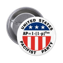 Bouton pacifiste de partie des USA Badges Avec Agrafe