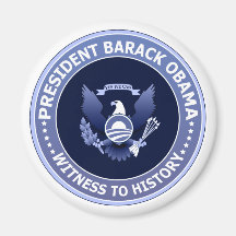 Bouton présidentiel de joint de victoire d'Obama Magnets Pour Réfrigérateur