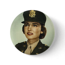 Bouton rond vintage de corps d'infirmière