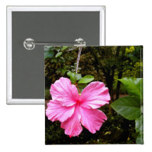 Bouton rose de ketmie pin's