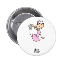 Bouton rose de patineur artistique badges avec agrafe
