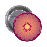 Bouton rougeoyant de kaléidoscope de fleur badges avec agrafe
