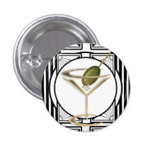 Boutons de cocktails d'art déco badge