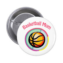 Boutons de maman de basket-ball badges avec agrafe