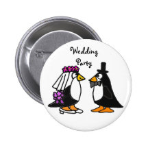 Boutons de noce de pingouin de BA Badges Avec Agrafe