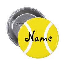 Boutons de tennis avec le nom personnalisable badge