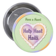 Boutons de Valentine de soulagement du Haïti Badges Avec Agrafe