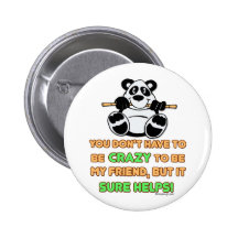 Boutons fous d'amis badges avec agrafe