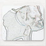 Boxeur blanc tapis de souris