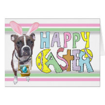Boxeur Brindle de Pâques Carte