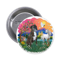 Boxeur (Brindle-naturel) Badges Avec Agrafe