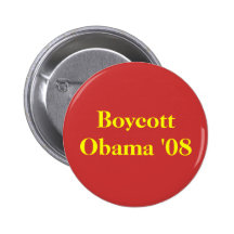 Boycot Obama '08 Speldbutton