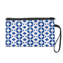 Bracelet avec l'abrégé sur bleu et blanc profond d sac à main avec dragonne