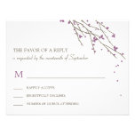 Branches de floraison épousant la carte de RSVP -  Invitations Personnalisables