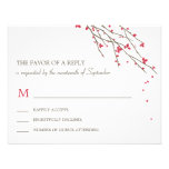 Branches de floraison épousant la carte de RSVP -  Bristol Personnalisé