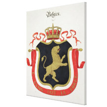 Bras de la famille royale belge, d'un collectio impression sur toile