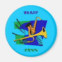 Brass - jazz aimants pour réfrigérateur