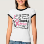 Breast Cancer I Wear Pink Ribbon TRIBUTE T-shirt