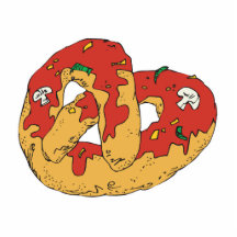 bretzel mou chaud chargé découpage en acrylique