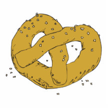 bretzel mou chaud salé photo en découpe
