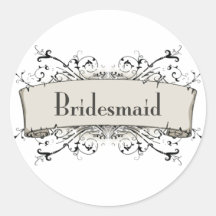 *Bridesmaid Adhésif Rond
