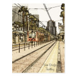 Briefkaart - de Schets van de Trein van het Karret Wens Kaarten