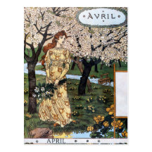 Briefkaart: Maand van Aril - Avril Wenskaart