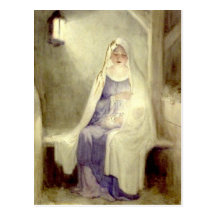 Briefkaart-Mary en Jesus Wenskaarten