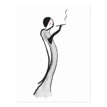 Briefkaart met de Elegante Leeftijd van de Jazz Da Wens Kaart