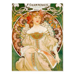 Briefkaart: Mucha - Champenois Wenskaarten
