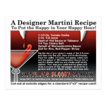Briefkaart van het Recept van Halloween Martini va Wens Kaarten