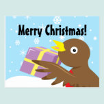 Briefkaart van Kerstmis van Robin het huidige Vrol briefkaarten