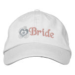 Broderie nuptiale de jeune mariée casquettes brodées